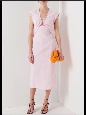 NWOT Derek Lam Twist-Front Pink Gingham